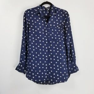 J.Crew longsleeve button down blouse size 0 blue